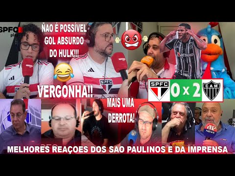 REAÇOES DOS SÃO PAULINOS E DA IMPRENSA AO GOL DO HULK DE MEIO CAMPO NO SÃO PAULO 0X2 ATLÉTICO MG