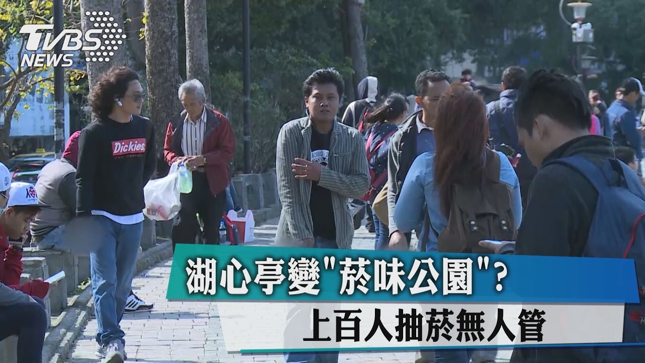 湖心亭變「菸味公園」? 上百人抽菸無人管