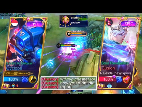 SAKURANO CYCLOPS LAST MATCH BEFORE MYTHICAL GLORY (WIN OR LOSE?)(INTENSE MATCH!🔥) CYCLOPS BEST BUILD