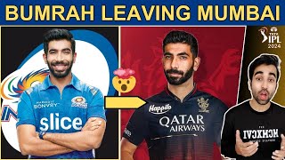 BREAKING : Jasprit Bumrah TO LEAVE Mumbai Indians 😲 and Join RCB or SRH ? IPL 2024 Updates and News