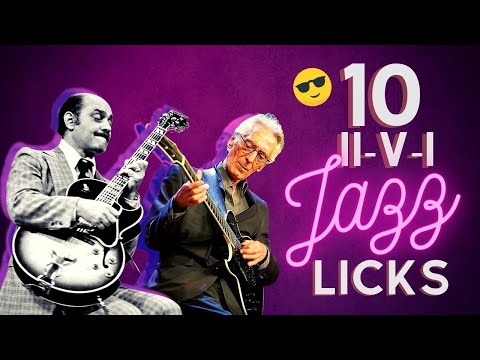 Learn Jazz Guitar - 10 Major ii-V-I Licks For Blue Bossa (animated tab)