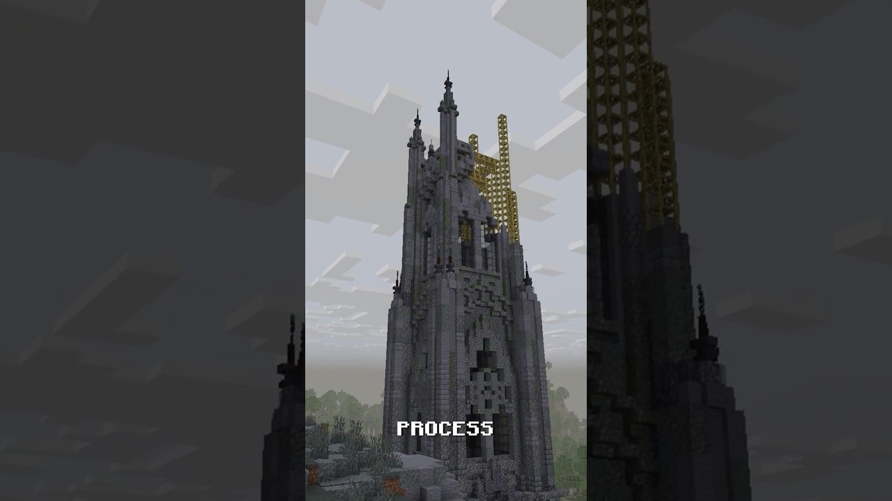 I Built A Gothic Tower Starter Base In Minecraft #minecraftsmp #minecraftsurvival