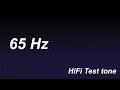 65 Hz sine wave Test tone. 10 minutes.