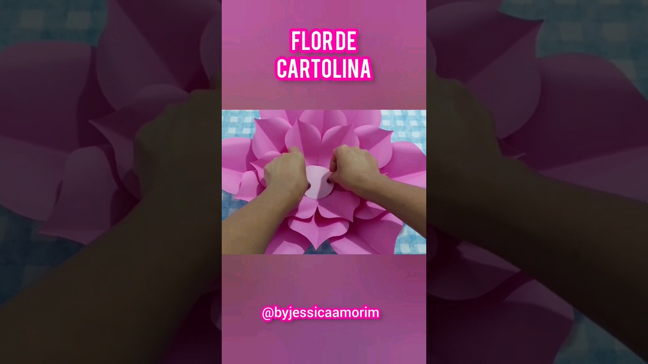 Flor de cartolina grande para decoração 🩷🌷