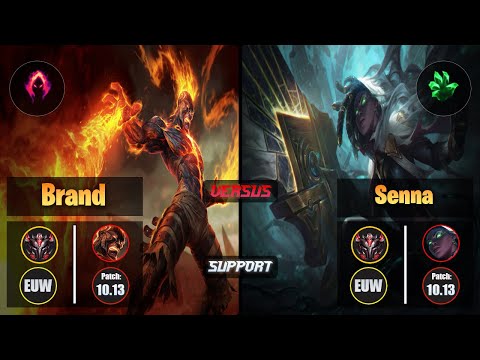GrandMaster BRAND [Dark Harvest] (Support) VS  SENNA - Grandmaster EUW Patch 10.13