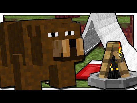 Minecraft | CAMPING BEAR ATTACK!! | Custom Mod Adventure