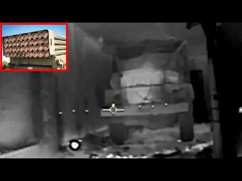 Loaded BM-21 Grad In Hiding Explode!