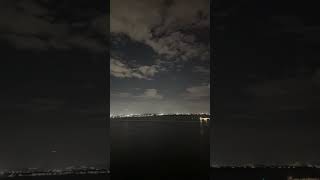 Backing out of San Juan on Norwegian Epic at night