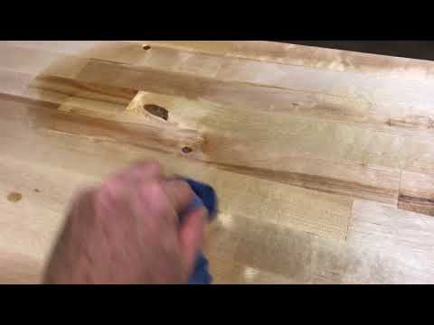 SECRET to a perfect finish on a butcher block countertop (watco review)