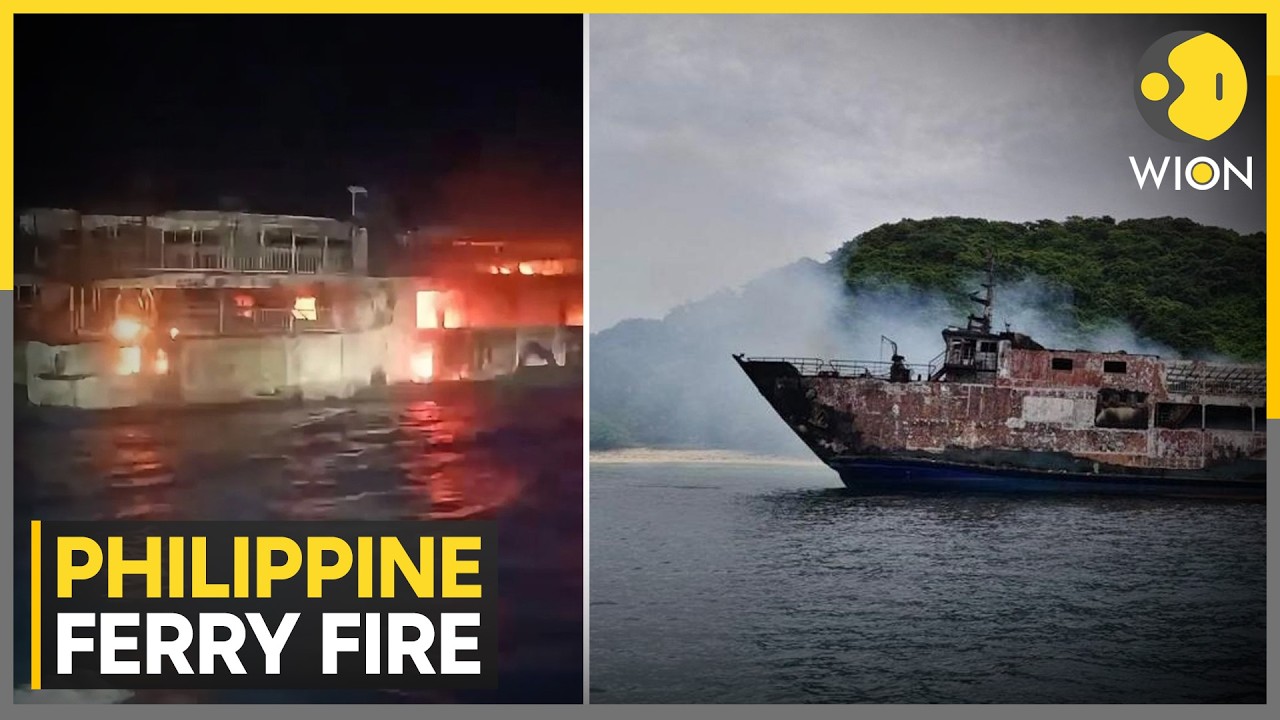 Philippine Ferry Fire: Fire Breaks Out Aboard M/V June Aster Near Tourist Hotspot | WION News