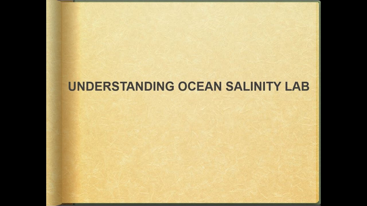 Understanding Ocean Salinity Instructions