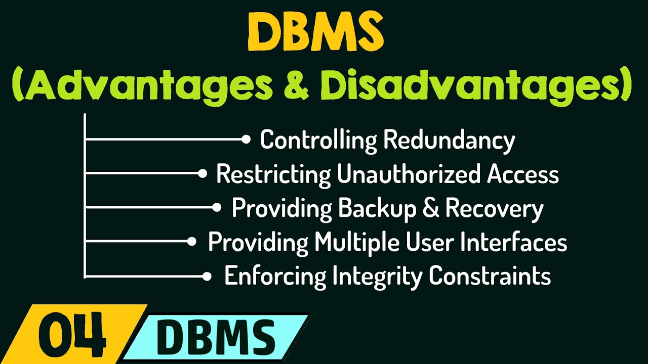 Advantages & Disadvantages of DBMS