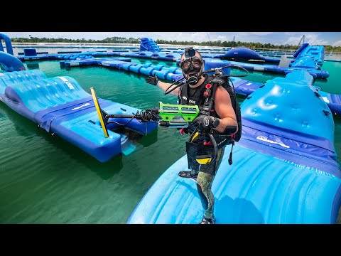 Searching For Treasure at CLOSED Floating WATERPARK!! (BANGER FINDS!!)