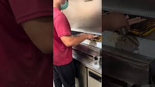 彰化市肉食丼物大盛豚腹肉製作