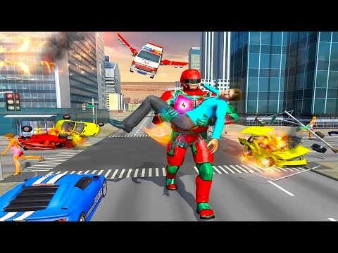 Flying Robot Rope Speed Hero - Rescue Mission‏_gams#Android Play-Simulator#