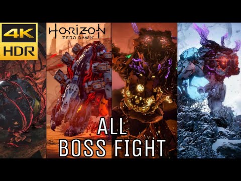 Horizon Zero Dawn All Main Story & Frozen Wilds DLC Boss Fight HDR [4K 60FPS]