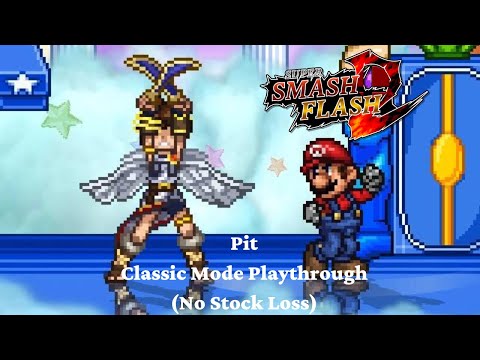 Super Smash Flash 2 - Pit Classic Mode Playthrough (No Stock Loss)
