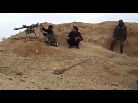 استهداف تحصينات قوات النظام في اللواء 113 في ريف دير الزور بواسط قاذف بي 9 من قبل فرقة القعقاع