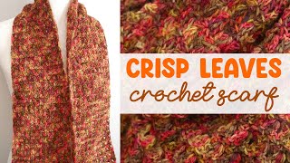 Super Easy FALL SCARF! (Crisp Leaves Crochet Scarf)