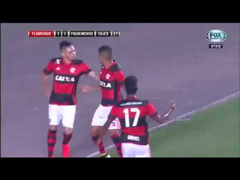 GOLAÇO 1º Gol do Fla Everton Flamengo 1 x 1 Figueirense Sul Americana 2016   10Youtube com