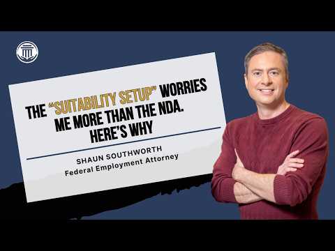 6.1.26 The \Suitability Setup\ Worries Me More than the NDA