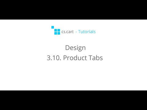 CS-Cart Tutorials. Online Store Design - CS-Cart Product Tabs