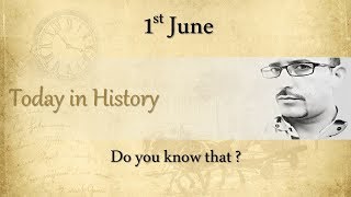 Today in History: 1st June | What happened on this day in History? | Hindi | AV EduTech - DAY