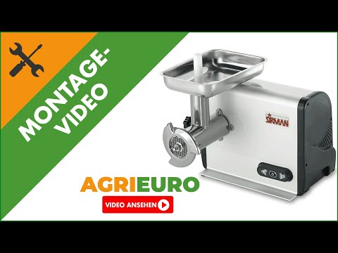 Montagevideo elektrischer Fleischwolf Sirman TC 12 Dakota - aus Edelstahl - 1100 W