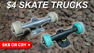 $4 SKATEBOARD TRUCKS vs $50 SKATEBOARD TRUCKS