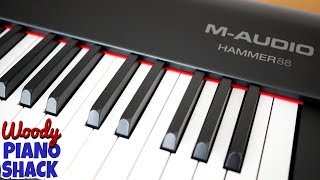 Video thumbnail for M-AUDIO HAMMER 88 unboxing and review by Woody Piano Shack