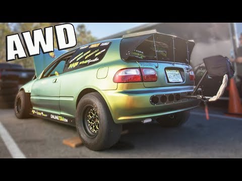 They Built an ALL WHEEL DRIVE 1300hp Civic Video