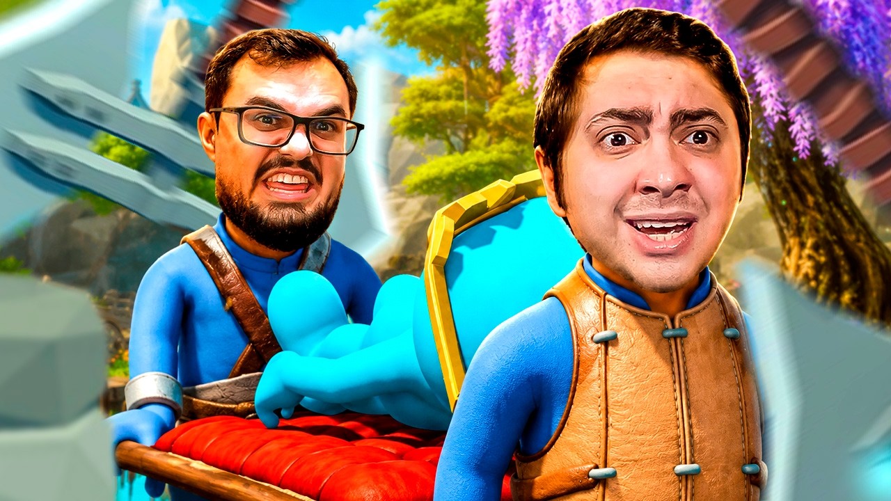 CARREGANDO UM REI NERVOSO ATÉ SEU CASTELO! - HOLD YOUR KING COM O FALL
