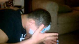 preview picture of video 'Nigga takes shaving cream prank'