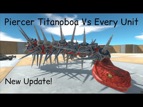 New Update! Piercer Titanoboa Vs Every Unit ARBS |Animal Revolt Battle Simulator