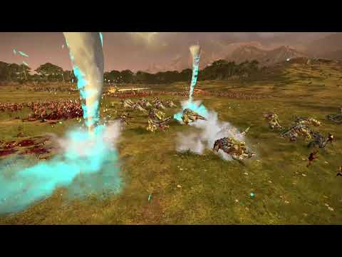 Lizardmen charge + Dread Saurian