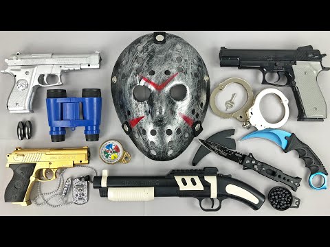 BB Shotgun Bead-firing Rifle, Karambit - Knife, guns that throw beads, Jason Mask and Equipments