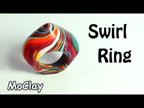 How to make a Swirl Ring - Polymer clay tutorial