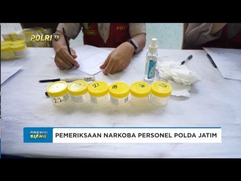 BIDDOKES POLDA JATIM TES URINE PERSONEL POLRI