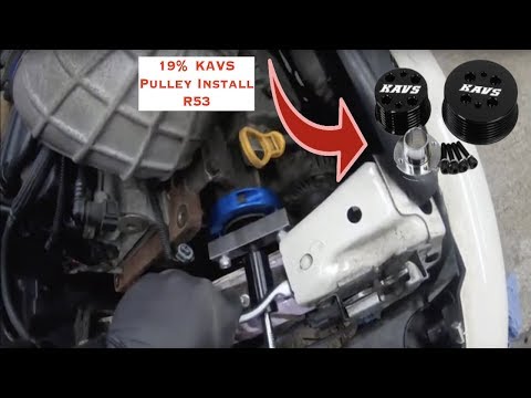 Mini Cooper S R53 19% Supercharger Pulley Upgrade Crankshaft Pulley , Belt Tensioner Idler Pulley