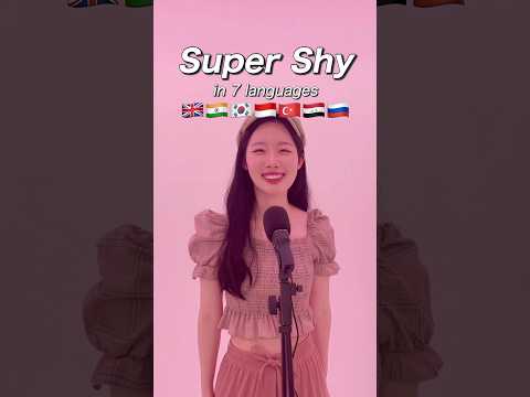‘Super shy’🐰 cover with 7 languages!!🇬🇧🇮🇳🇰🇷🇮🇩🇹🇷🇮🇶🇷🇺 #shorts