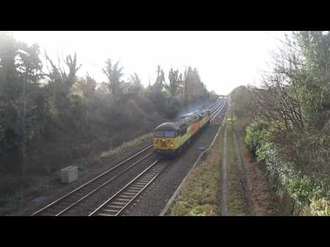 56087/302 passing Churchdown on the 0M56 Canton - Washwood Heath light engine 04/01/17