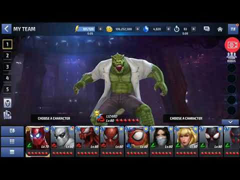 Shadowland Solo T2 Lizard vs. Black Widow Boss Rumble Floor 7 Marvel Future Fight