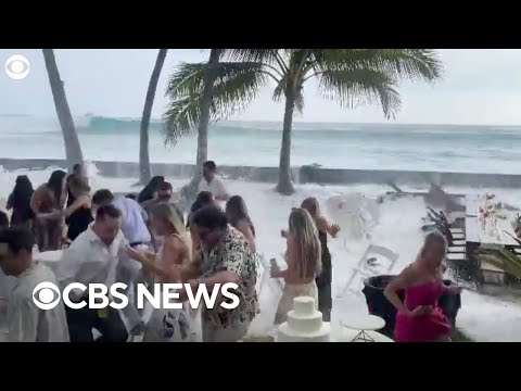 A Monster Wave Ruined Everyone's Day At This Wedding Party In Hawaii