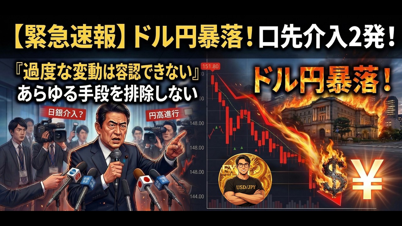 【ドル円 リアルタイム予想】口先介入で急落！日足ロング戦略（第33回）