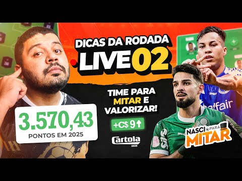 CARTOLA FC 2026 -DICAS RODADA 2 - LIVE RODADA 2
