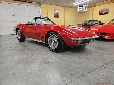 1971 Red Corvette Convertible Stingray Automatic For Sale Video