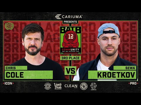 BATB 12: Chris Cole Vs. Sewa Kroetkov - 3rd Place | Battle At The Berrics - Presented By Cariuma