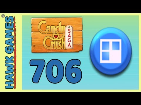 Candy Crush Saga Level 706 (Jelly level) - 3 Stars Walkthrough, No Boosters