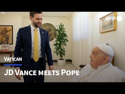 US Vice President JD Vance meets Pope Francis at the Vatican | AFP