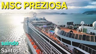 MSC PREZIOSA  cruzeiro Santos ship navio  o maior   @navios2025   cruise  #drone #google